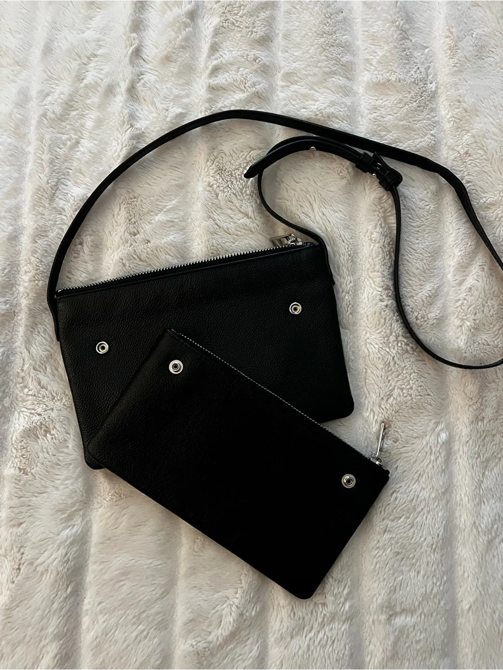Zadig & Voltaire Stella Wings Black Leather Crossbody Bag
